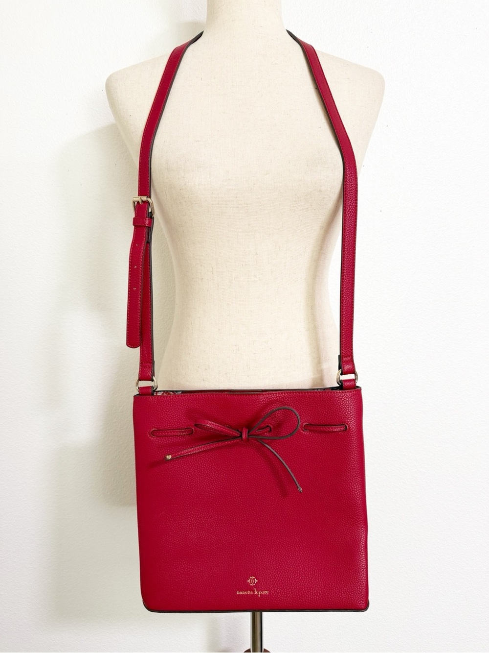 Nanette Lepore Pebbled Leather Bow Crossbody